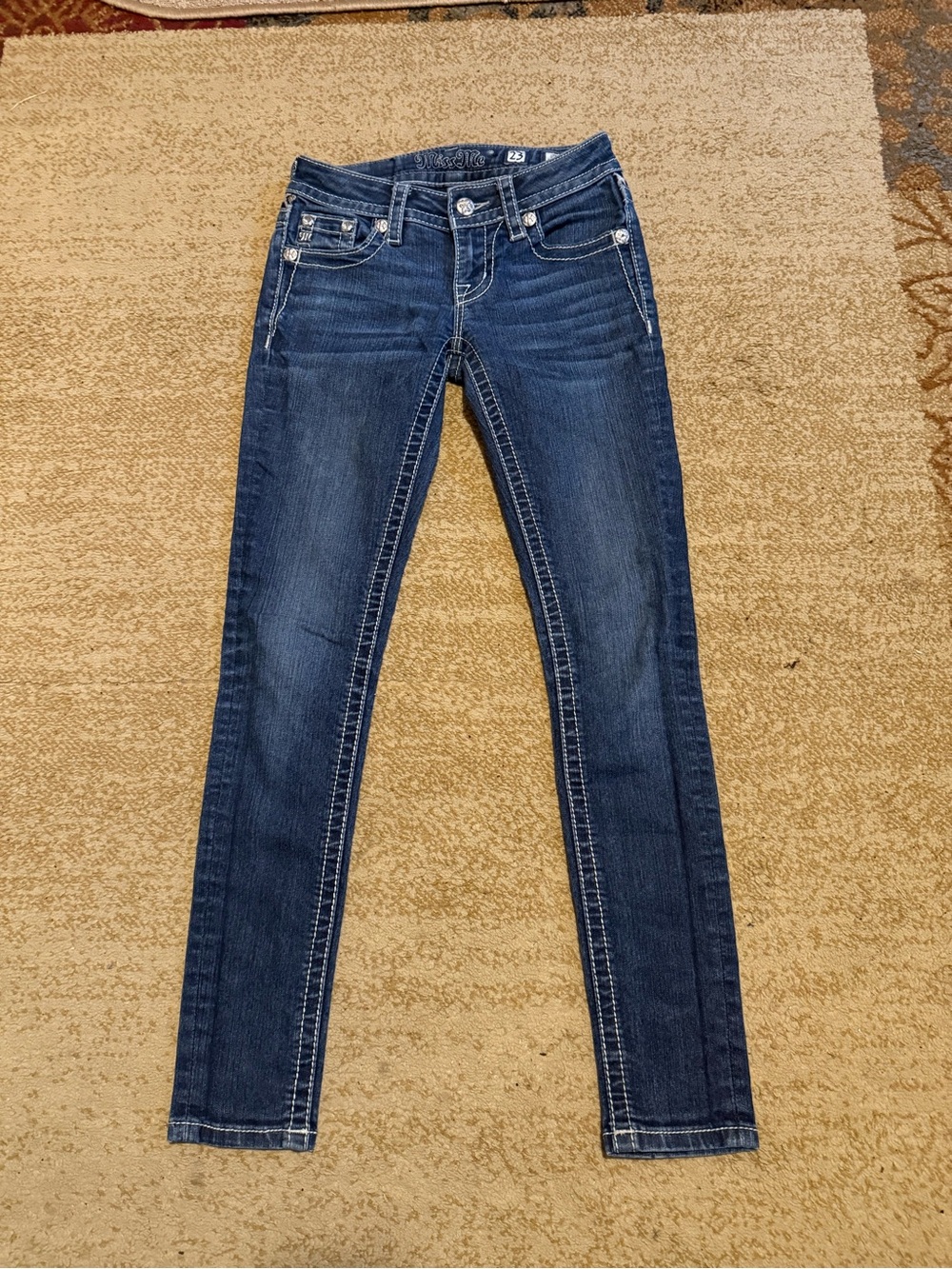 Miss Me Dark Indigo Skinny Jeans size 23 inseam 29 1/2 awesome